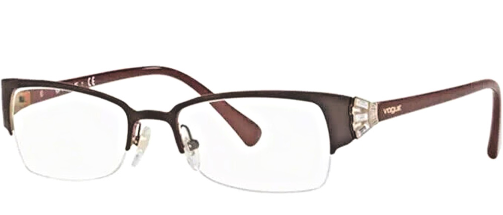 VOGUE VO 4014-B 5011 BURGUNDY WITH CRYSTALS EYEGLASSES FRAMES 50-18-135